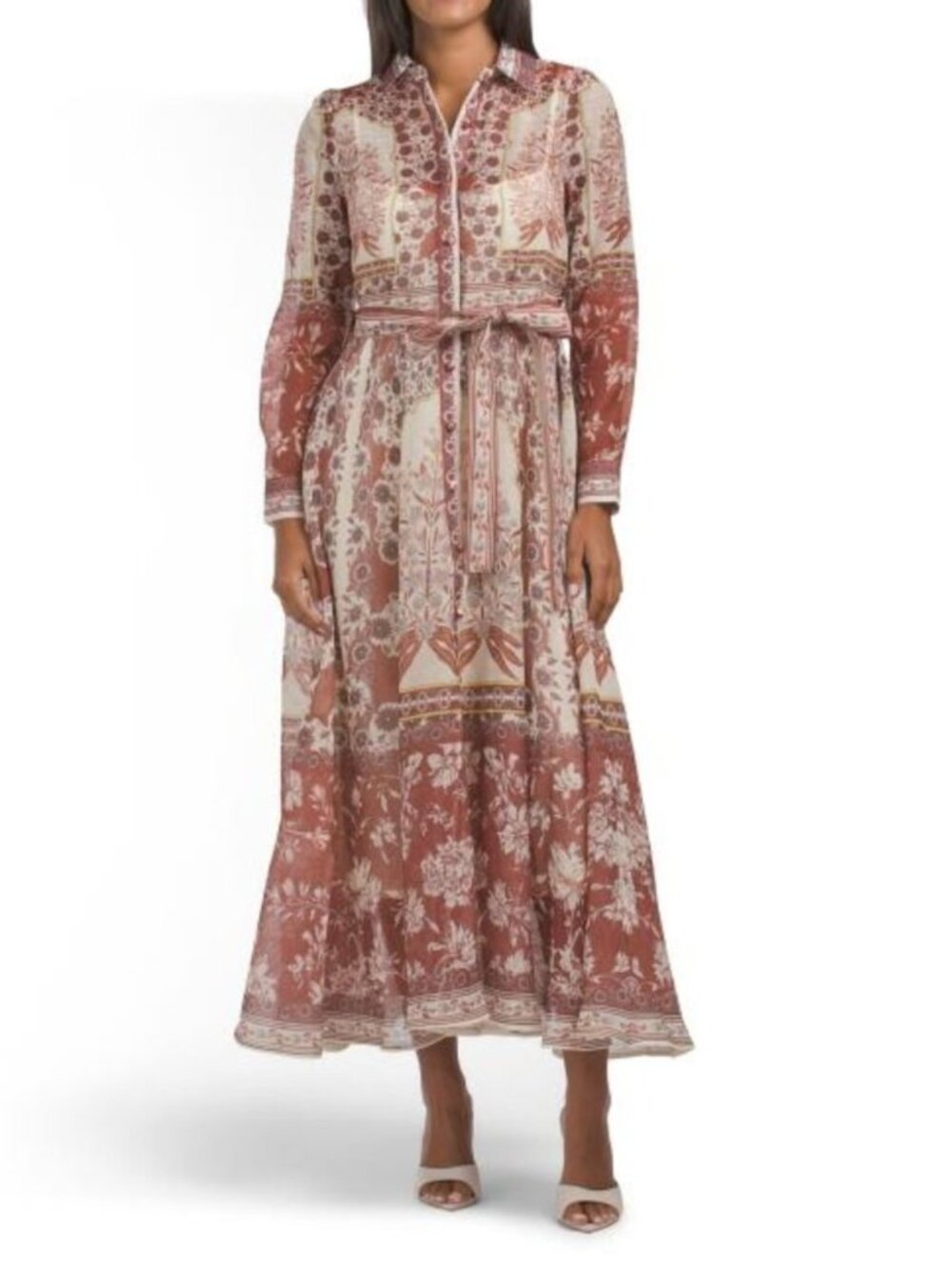 NANCY YANG Printed Shirt Dress